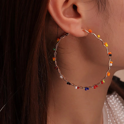 Fashion Beads Round Bohemian Big Earrings Wholesale Gooddiy