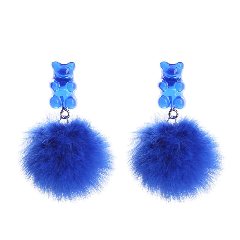 Fashion Bear Resin Epoxy Women'S Earrings 1 Pair