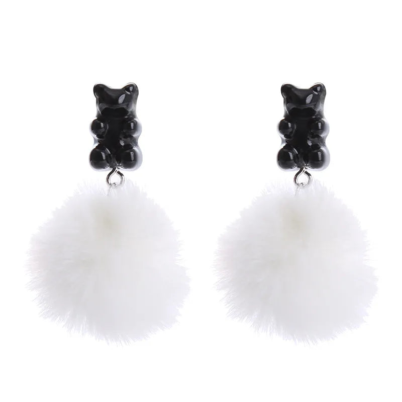 Fashion Bear Resin Epoxy Women'S Earrings 1 Pair