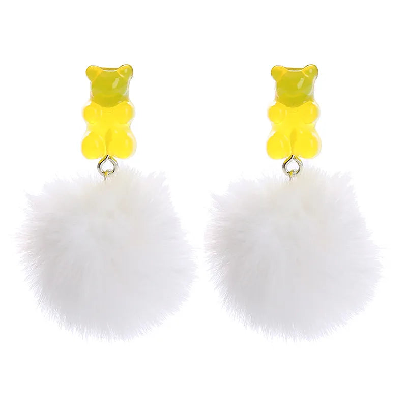 Fashion Bear Resin Epoxy Women'S Earrings 1 Pair