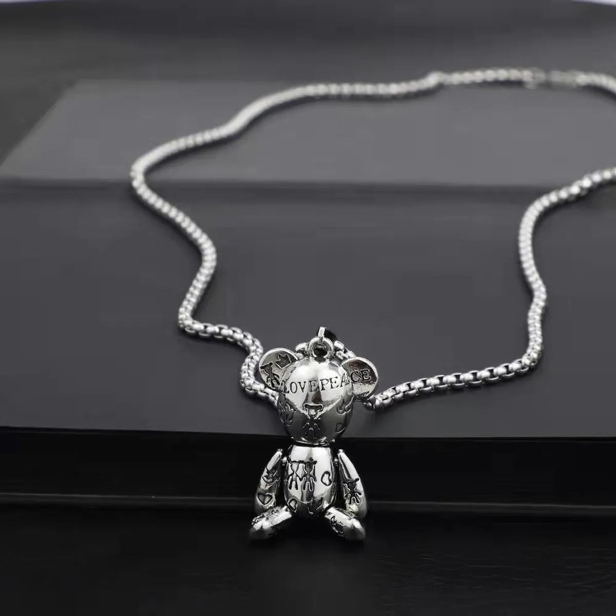 Fashion Bear Titanium Steel Plating Pendant Necklace 1 Piece