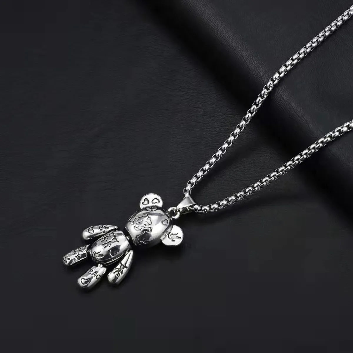 Fashion Bear Titanium Steel Plating Pendant Necklace 1 Piece