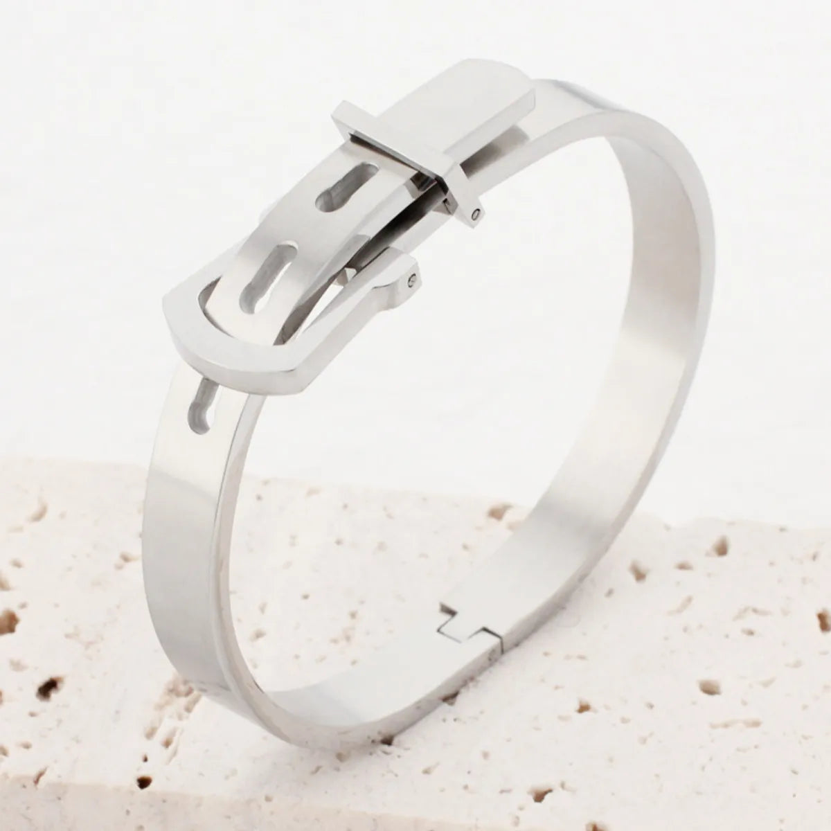 Fashion Belt Buckle Solid Color Titanium Steel Plating Bangle