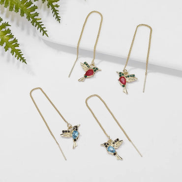 Fashion Bird Alloy Enamel Plating Inlay Rhinestones Women's Earrings Necklace