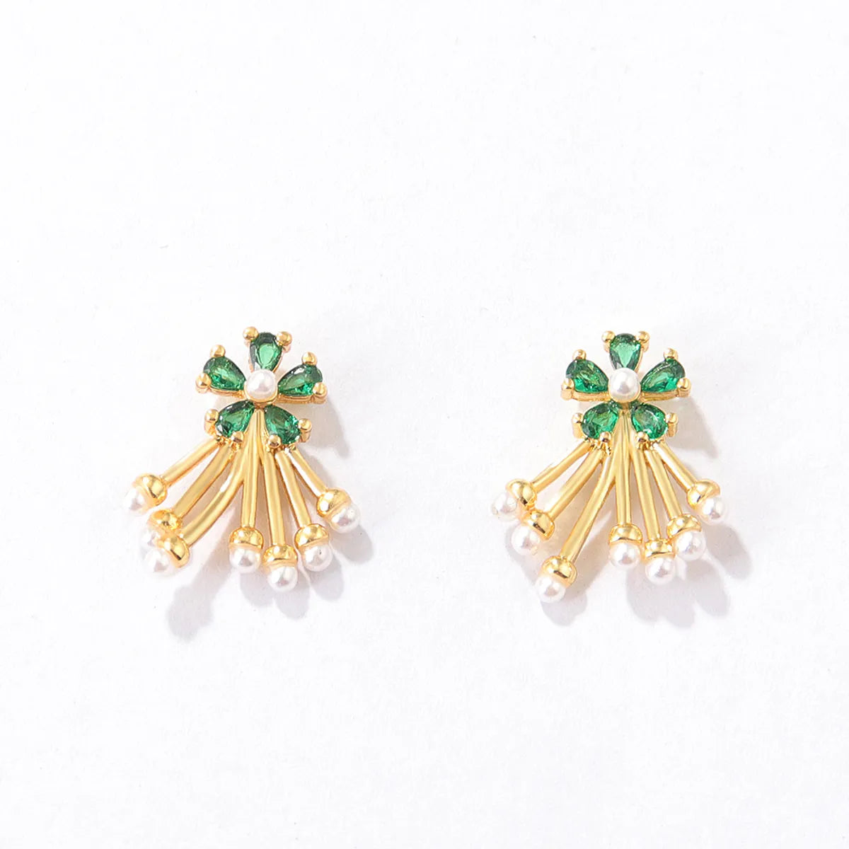 Fashion Bird Copper Plating Zircon Ear Studs 1 Pair