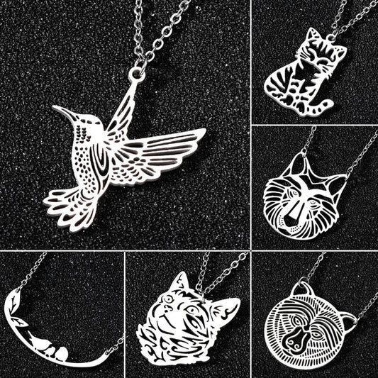 Fashion Bird Stainless Steel Plating Pendant Necklace