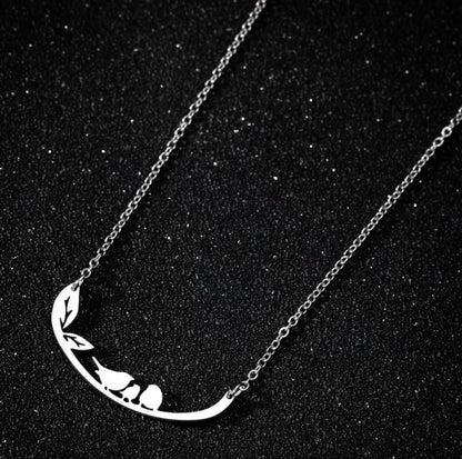 Fashion Bird Stainless Steel Plating Pendant Necklace