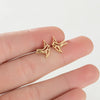 Fashion Bird Plating 304 Stainless Steel No Inlaid 18K Gold Plated Ear Studs