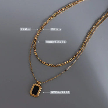 Fashion Geometric Titanium Steel Plating Necklace