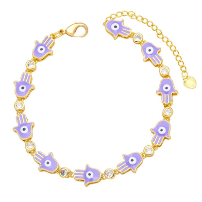 Fashion Bohemian Color Bracelet Creative Palm Demon Eye Bracelet