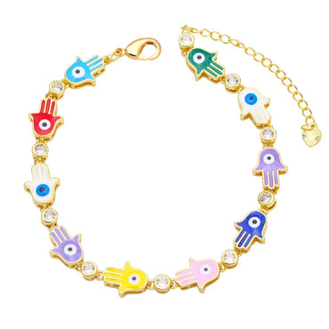 Fashion Bohemian Color Bracelet Creative Palm Demon Eye Bracelet