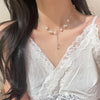 Fashion Bow Knot Alloy Plating Inlay Rhinestones Women'S Necklace