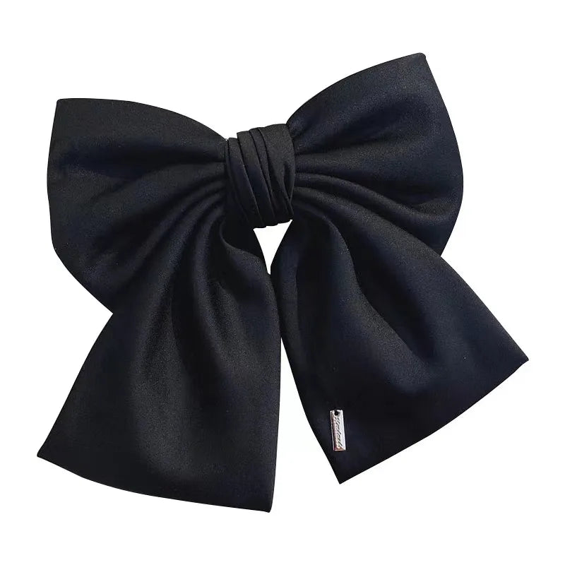 Fashion Bow Knot Cloth Inlay Artificial Gemstones Hair Clip 1 Piece