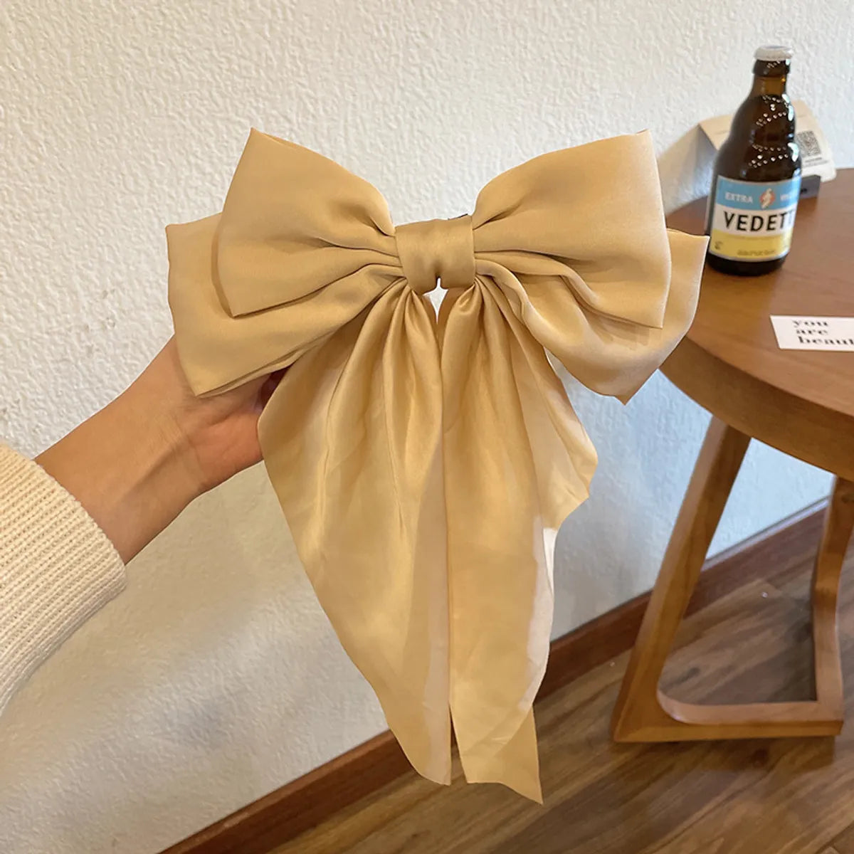 Fashion Bow Knot Cloth Pleated Hair Clip 1 Piece