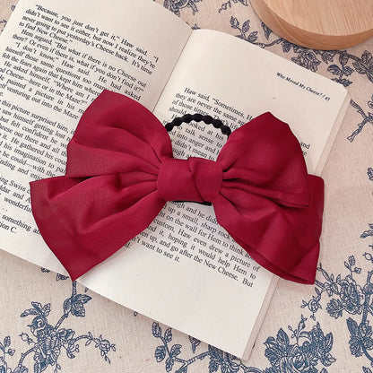 Fashion Bow Knot Cloth Pleated Hair Clip 1 Piece