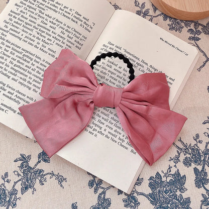 Fashion Bow Knot Cloth Pleated Hair Clip 1 Piece