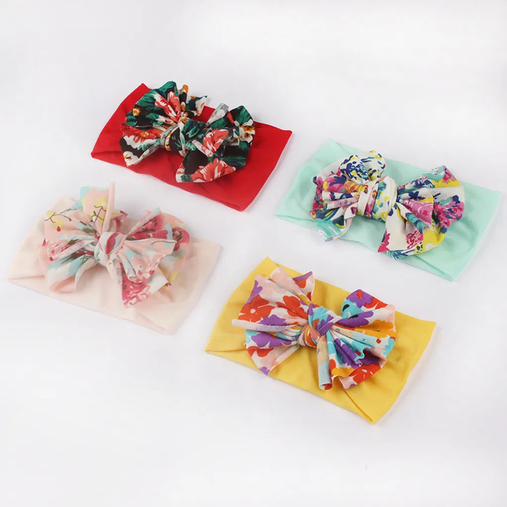 Fashion Bow Knot Nylon Printing Hair Band