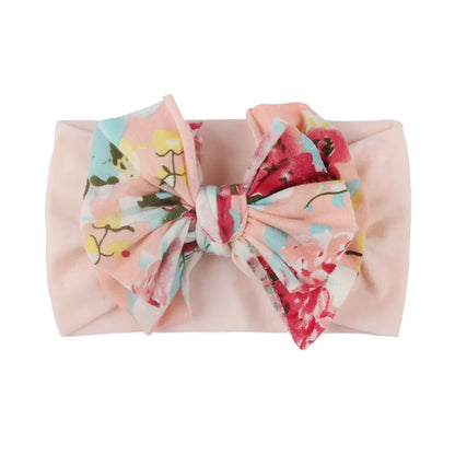 Fashion Bow Knot Nylon Printing Hair Band