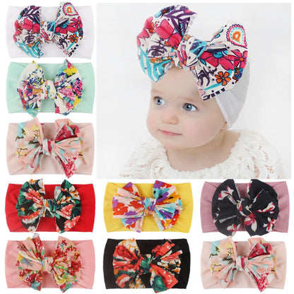 Fashion Bow Knot Nylon Printing Hair Band