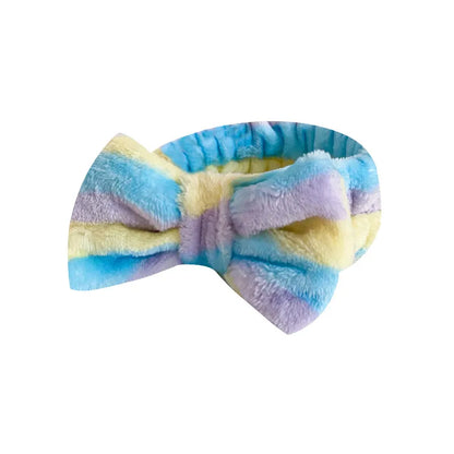 Fashion Bow Knot Plush Stripe Hair Band