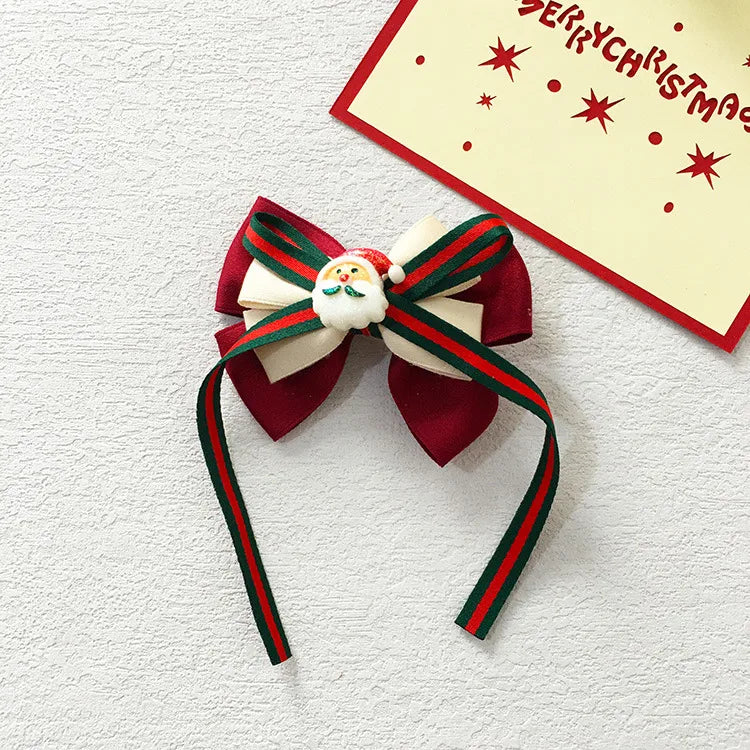 Fashion Bow Knot Snowflake Cloth Hair Clip