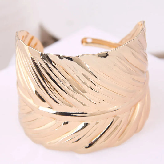 Fashion Bracelet Metal Simple Leaf Personality Open Bracelet