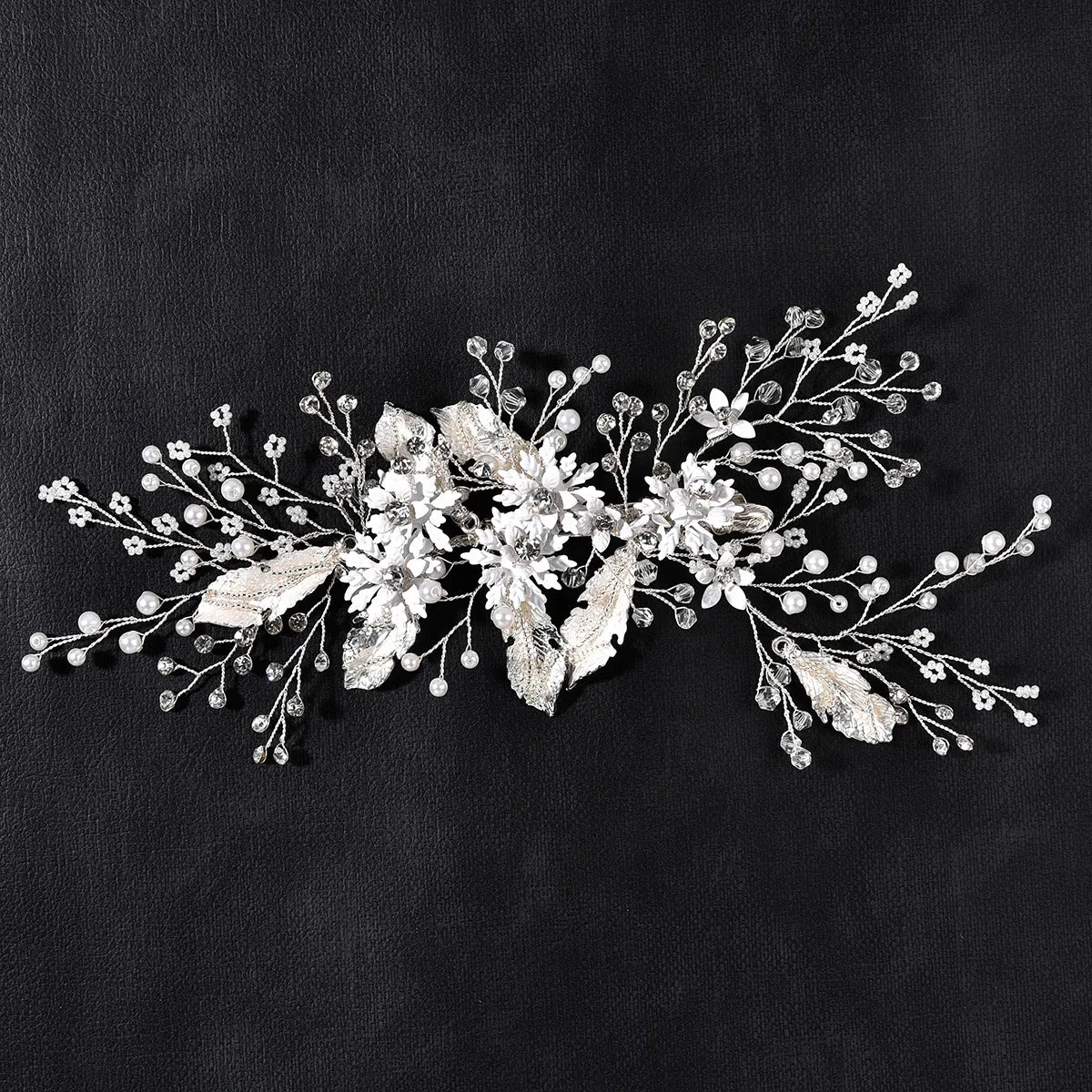 Fashion Bridal Wedding Simple Hair Accessories White Leaf Hairpin