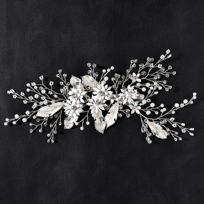 Fashion Bridal Wedding Simple Hair Accessories White Leaf Hairpin