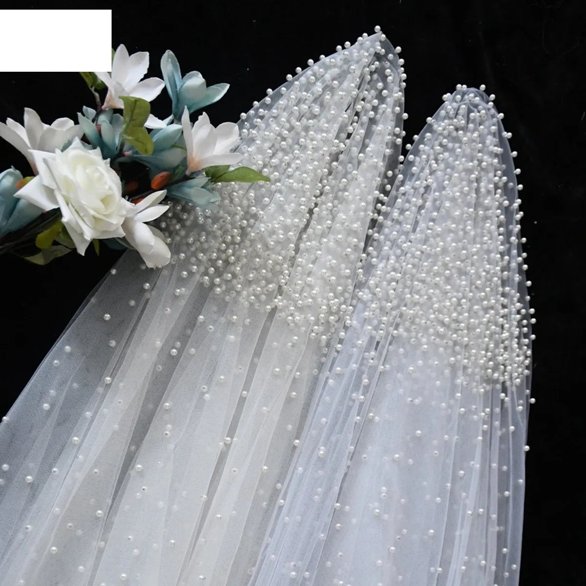 Fashion Bride Wedding Veil Long Drag Pearl Veil