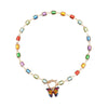 Fashion Butterfly Alloy Copper Plating Rhinestones Women'S Necklace