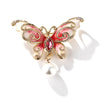 Fashion Butterfly Alloy Enamel Artificial Pearls Rhinestones Unisex Brooches