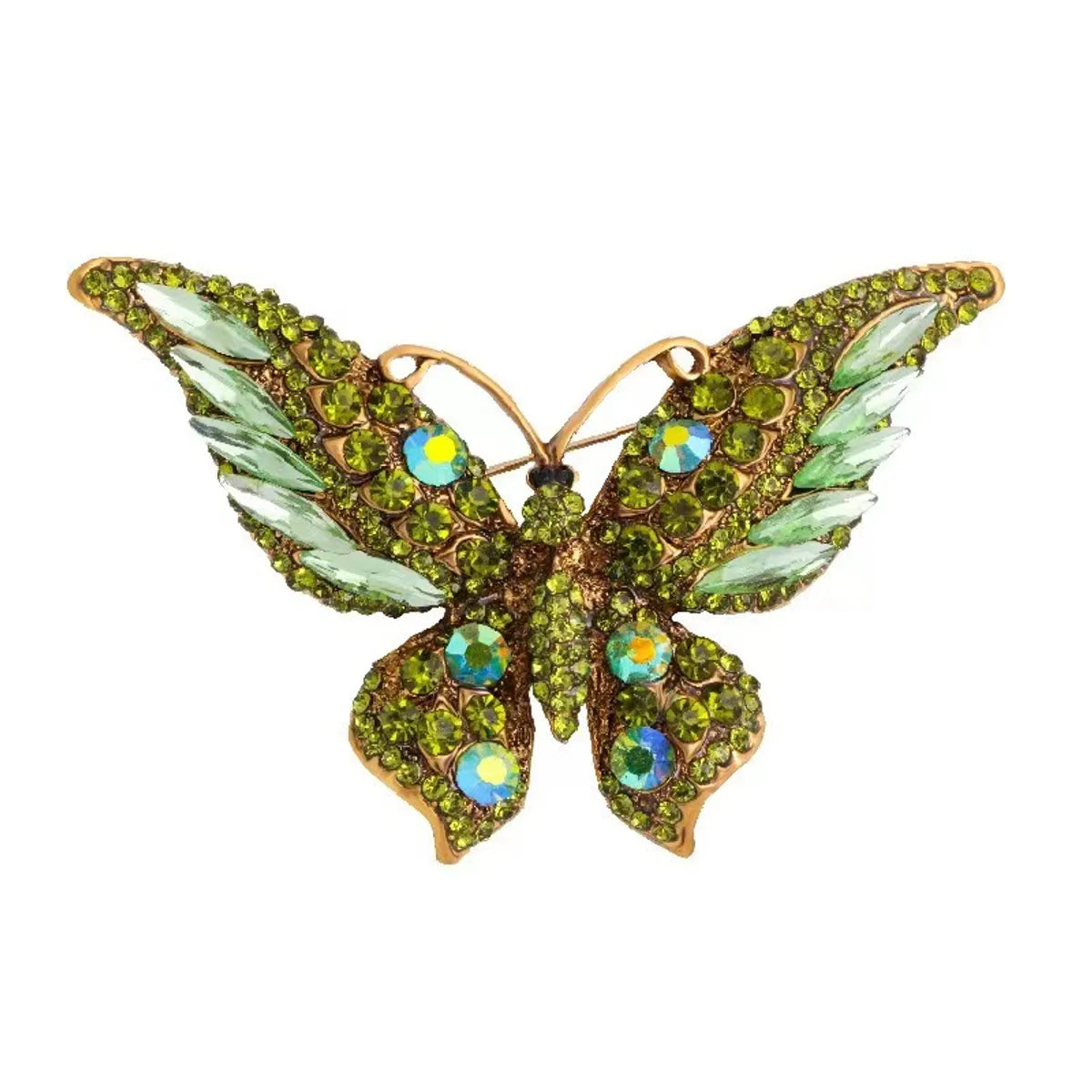 Fashion Butterfly Alloy Enamel Rhinestones Women'S Brooches