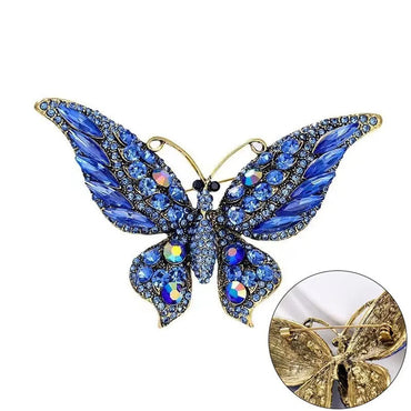 Fashion Butterfly Alloy Enamel Rhinestones Women'S Brooches