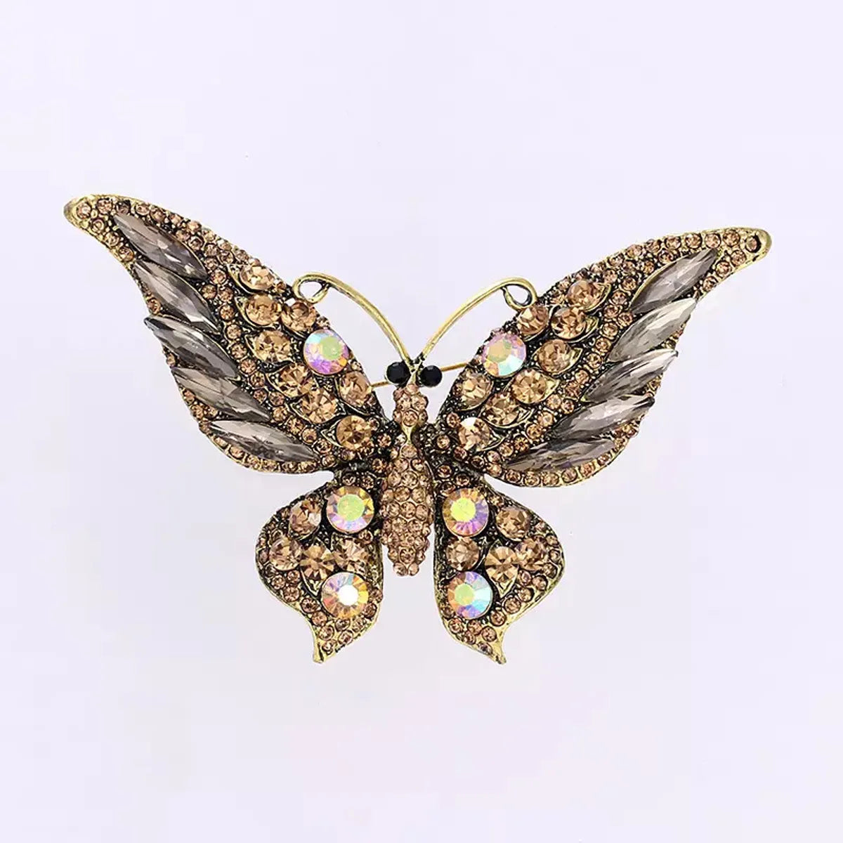 Fashion Butterfly Alloy Enamel Rhinestones Women'S Brooches