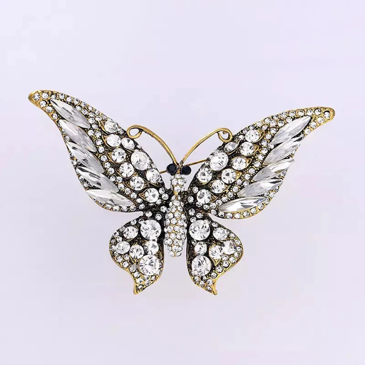 Fashion Butterfly Alloy Enamel Rhinestones Women'S Brooches