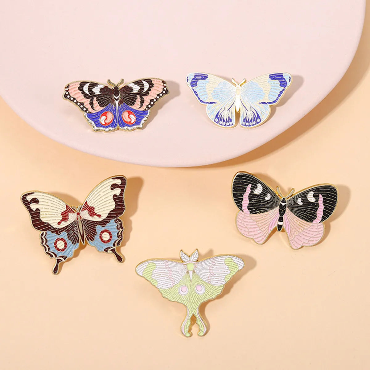 Fashion Butterfly Alloy Enamel Stoving Varnish Women'S Brooches