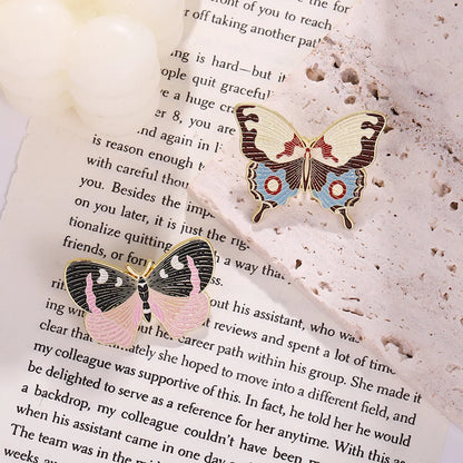 Fashion Butterfly Alloy Enamel Stoving Varnish Women'S Brooches