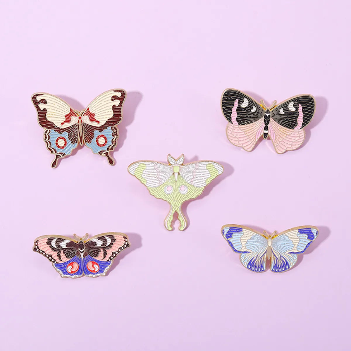 Fashion Butterfly Alloy Enamel Stoving Varnish Women'S Brooches