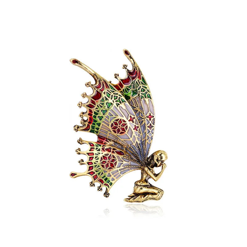 Fashion Butterfly Alloy Enamel Women'S Brooches