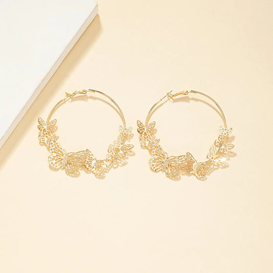 Fashion Butterfly Plating Alloy Earrings