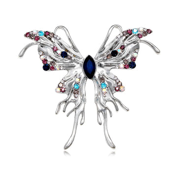 Fashion Butterfly Alloy Plating Inlay Artificial Rhinestones Women'S Brooches 1 Piece