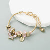 Fashion Butterfly Gold Plated Rhinestones Pearl 304 Stainless Steel Alloy Wholesale Bracelets