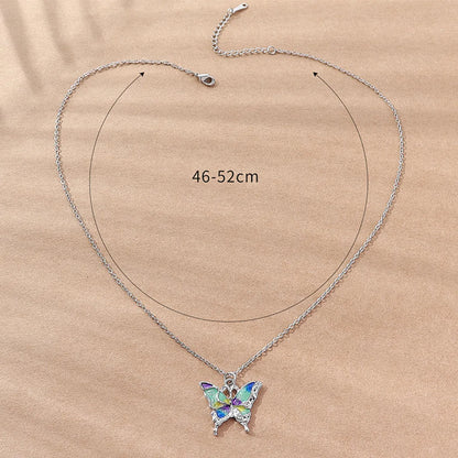 Fashion Butterfly Alloy Women's Pendant Necklace 1 Piece