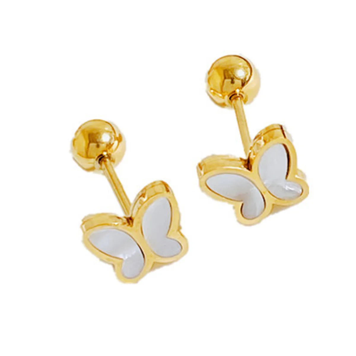 Fashion Butterfly Copper Plating Ear Studs 1 Pair