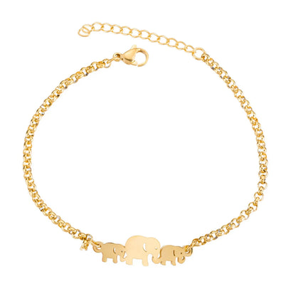 Fashion Butterfly Elephant Stainless Steel Plating Bracelets