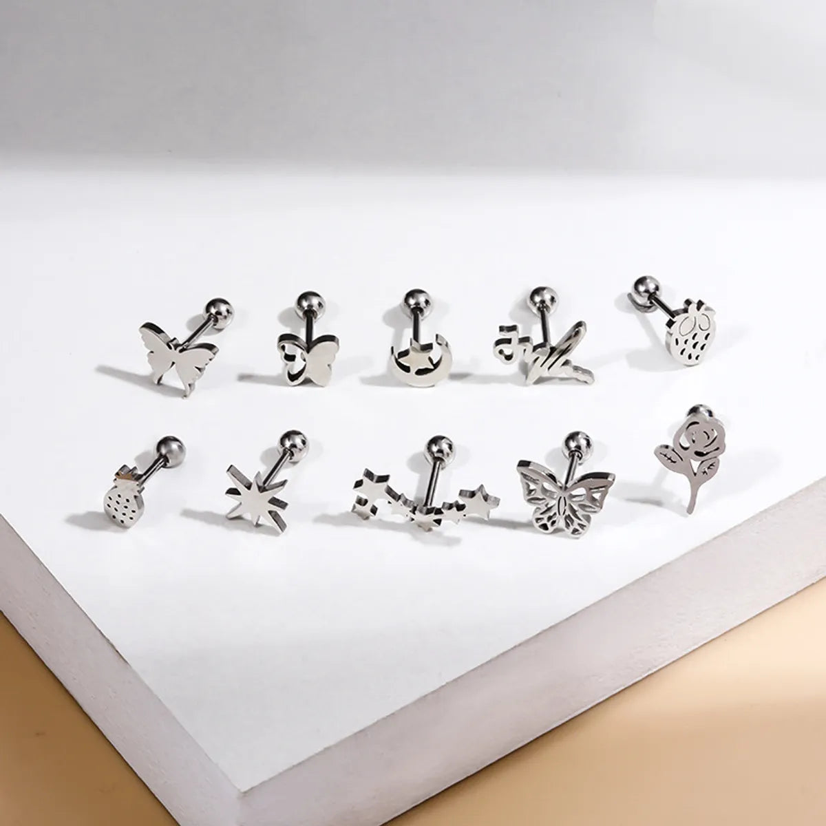 Fashion Butterfly Metal Plating Ear Studs 1 Piece