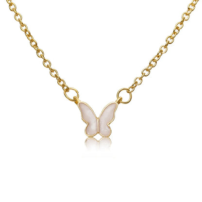 Fashion Butterfly Pendant Alloy Necklace Wholesale