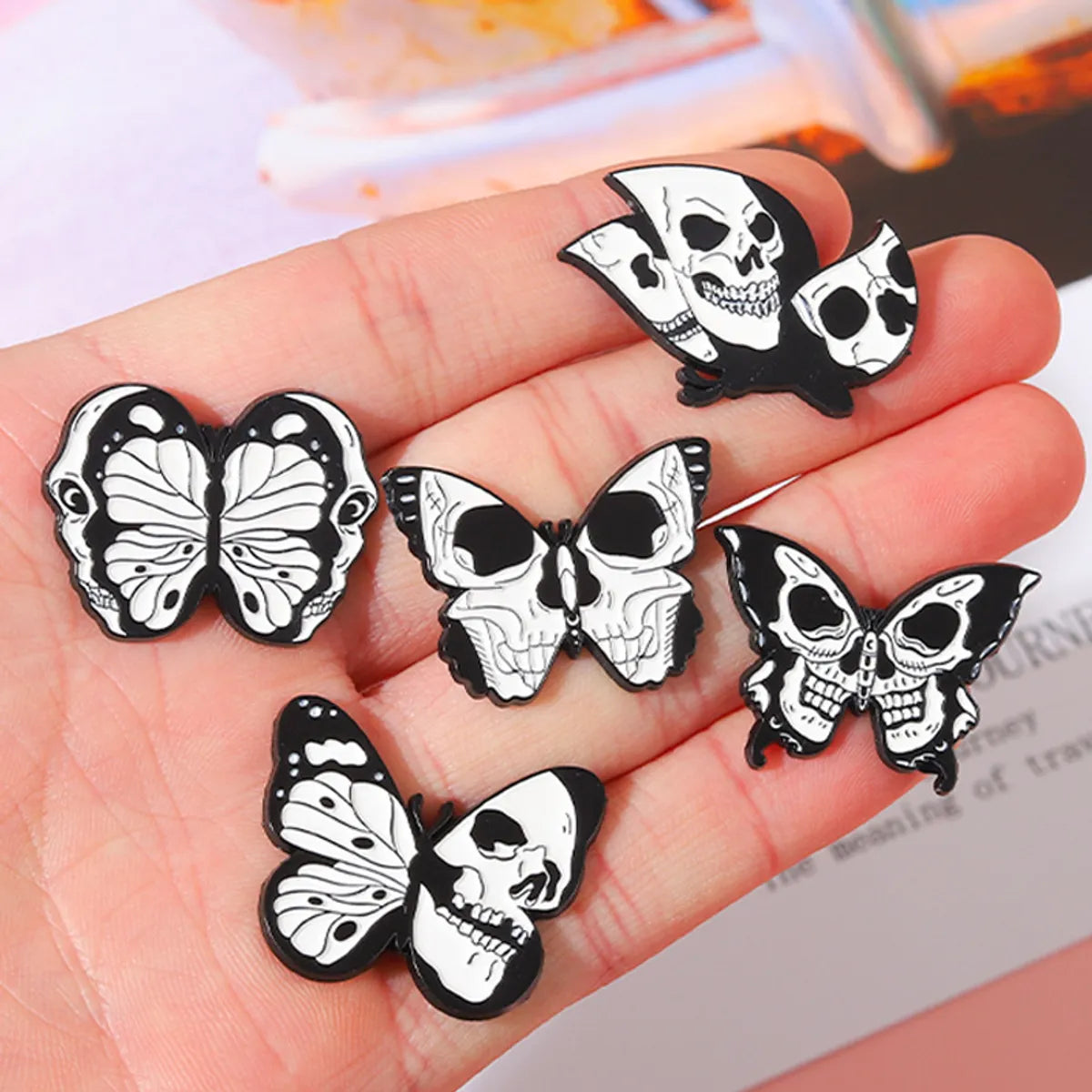 Fashion Butterfly Skull Alloy Plating Unisex Brooches