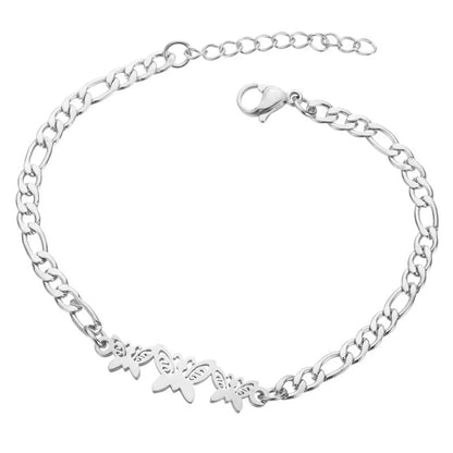 Fashion Butterfly Stainless Steel Plating Bracelets 1 Piece