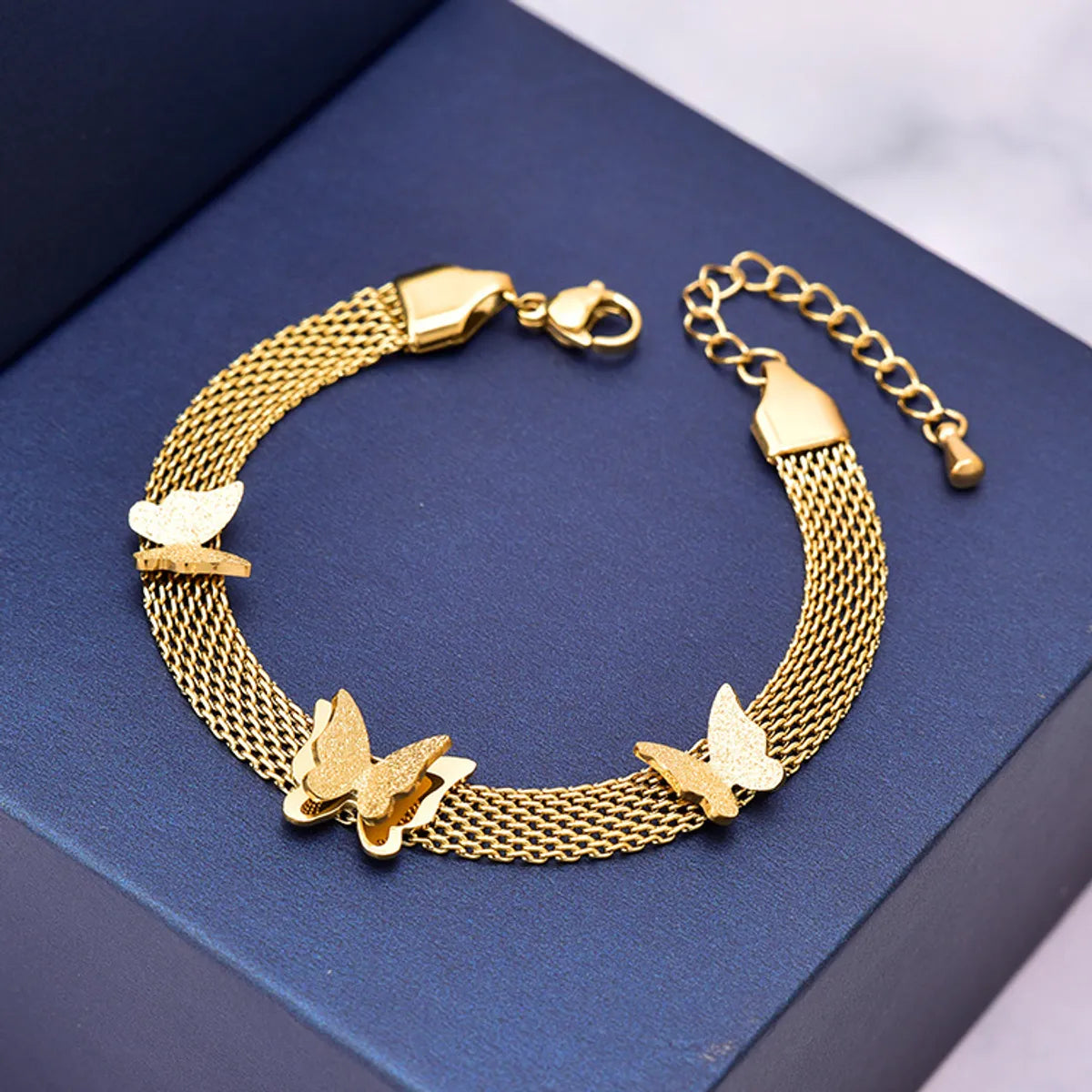 Fashion Butterfly Titanium Steel Plating Bracelets